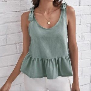 SHEIN Ruffle Trim Tank Top size MEDIUM